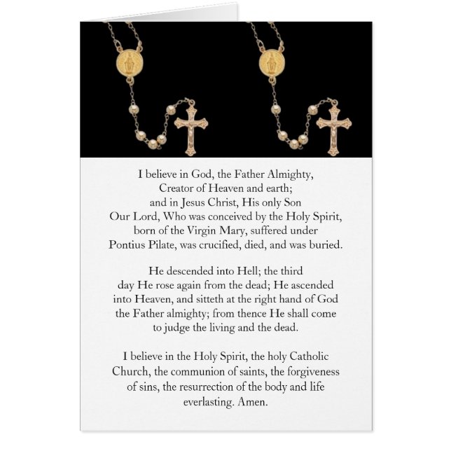 Prière "Apôtres Credo" (Devant)