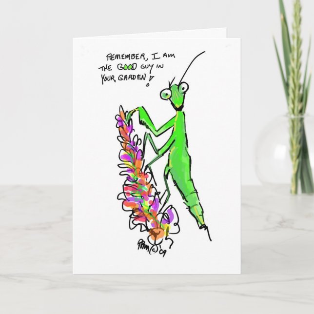 prière carte éco-jardin mantis (Devant)