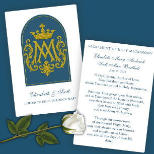 Prière catholique de mariage Bleu marian