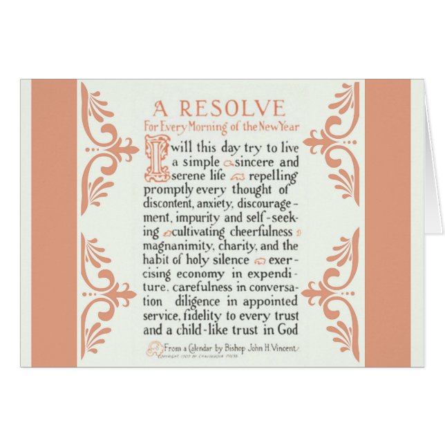 Prière catholique de nouvelle année (Devant horizontal)