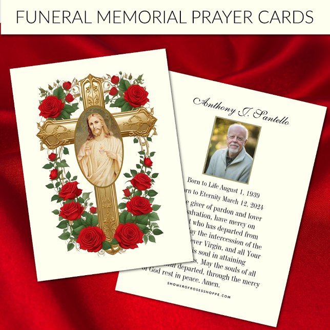 Prière commémorative funéraire catholique Carte Sa (Créateur téléchargé)