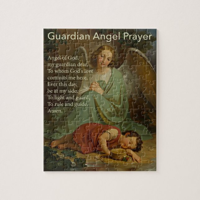 Prière d'ange gardien pour le puzzle de garçons (Vertical)