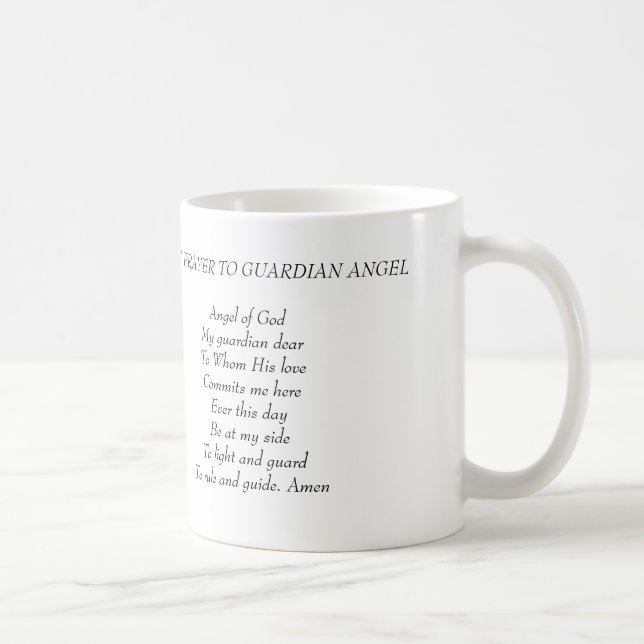 PRIÈRE DANS LA TASSE D'ANGE GARDIEN (Droite)
