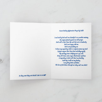 Prière de guérison du cancer par carte Caleb