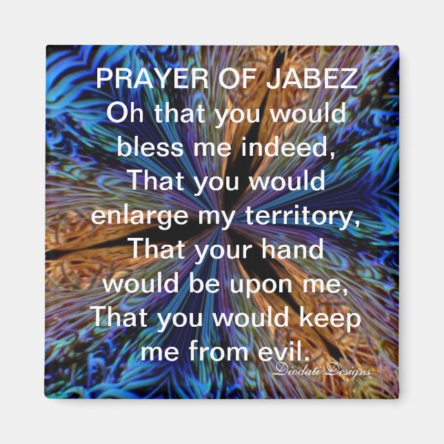 Prière de Jabez Kalidoscope Magnet (Devant)