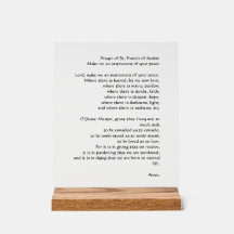 Prière de la Paix de Saint François d'Assise