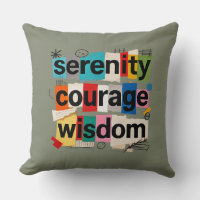 Prière de la Sérénité - Coussin de lancer
