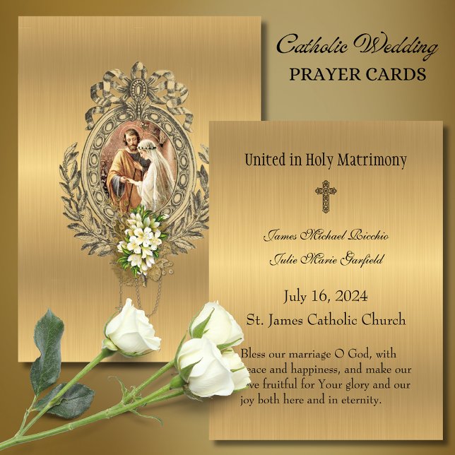 Prière de mariage catholique Souvenir des Cartes s (Créateur téléchargé)