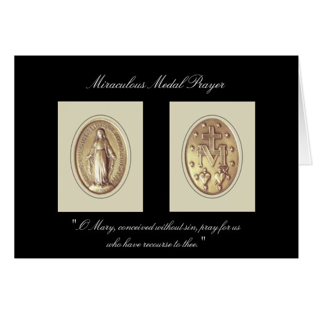 Prière de médaille miraculeuse (Devant horizontal)