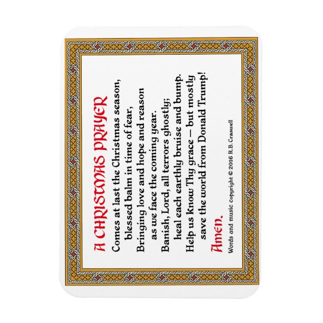 Prière de Noël (Donald Trump) Magnet #2 (Vertical)