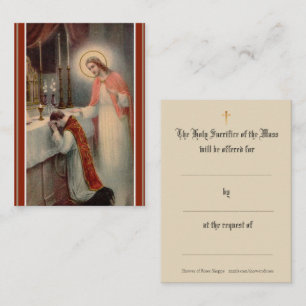 Prière de offre de masse catholique cartes saintes
