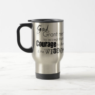 Prière de sérénité de tasse de voyage