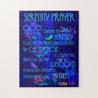 Prière de sérénité en Puzzle bleu