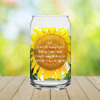 Prière de sérénité Fleur de tournesol jaune Floral