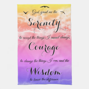 Prière de sérénité Inspirational Serviette de cuis