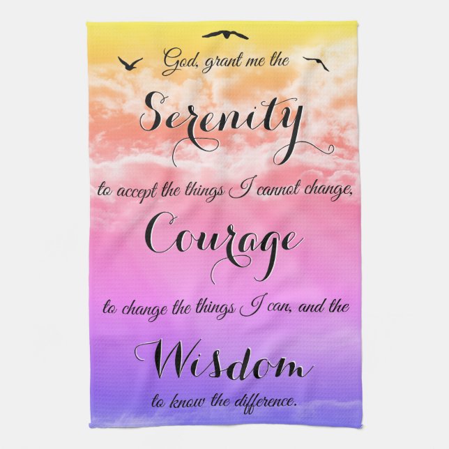 Prière de sérénité Inspirational Serviette de cuis (Vertical)
