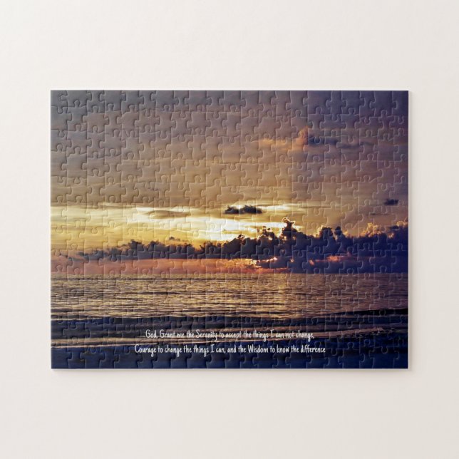 Prière de sérénité - Puzzle de coucher de soleil d (Horizontal)