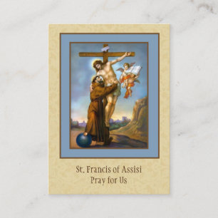 Prière de St Francis des cartes saintes d'Assisi