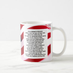 Prière de tasse de café de prière de policier