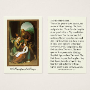 Prière des grands-parents religieux Carte Sainte c