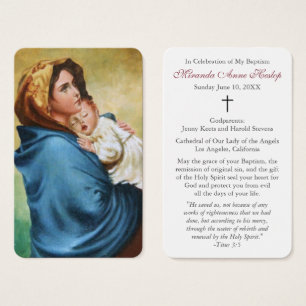 Prière du baptême Madonnina