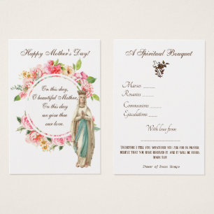 Prière du Bouquet spirituel religieux Carte Sainte