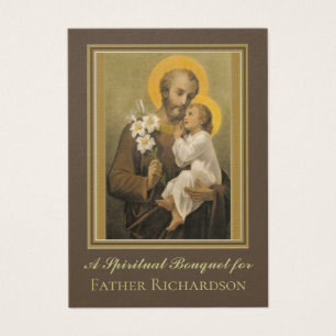 Prière du Bouquet spirituel religieux Carte Sainte