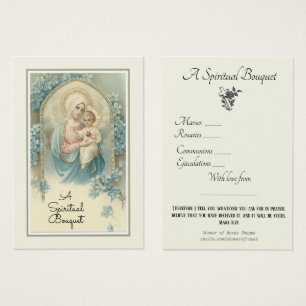 Prière du Bouquet spirituel religieux Carte Sainte