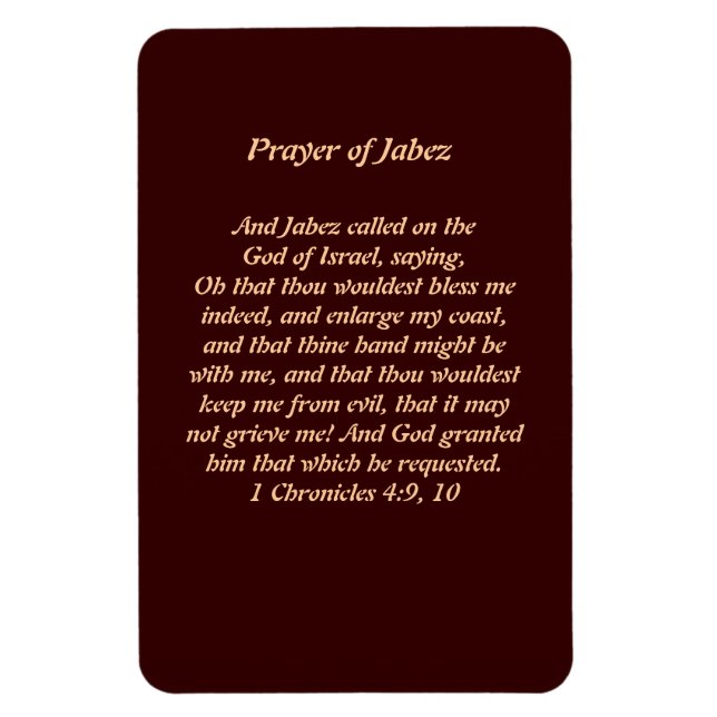 Prière du Magnet de Jabez (Vertical)