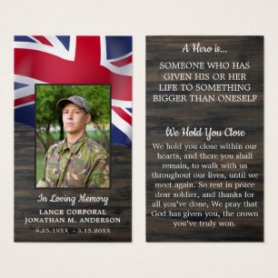 Prière du soldat abattu du Mémorial militaire brit