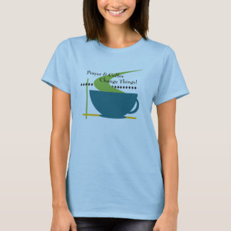 Prière et T-shirt des femmes de café