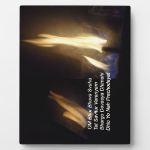 Prière Mantra Gayatri Om Bhur Bhuvah, Plaque