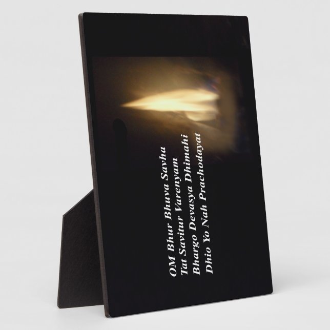 Prière Mantra Gayatri Om Bhur Bhuvah, Plaque (Côté)