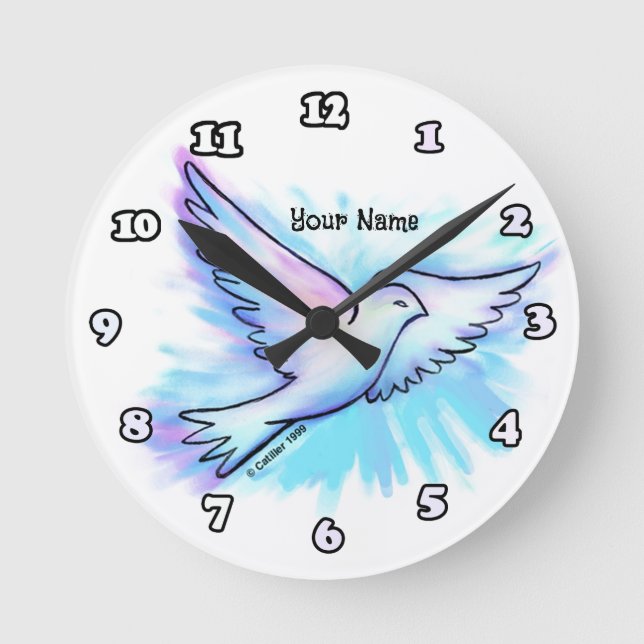 Prière OEuvres Dove Horloge chrétienne (Recto)