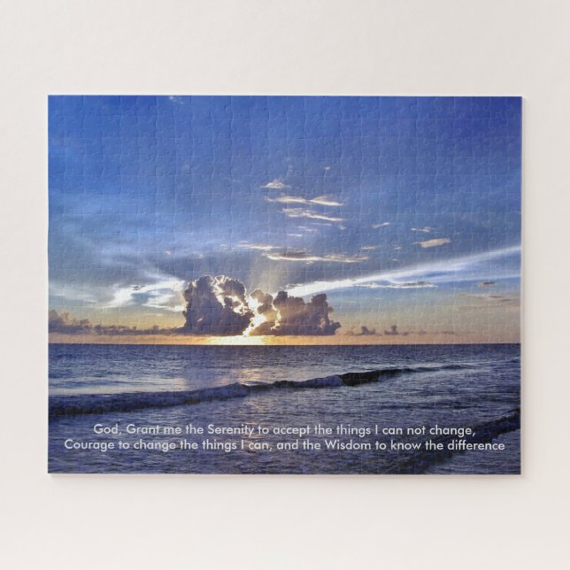 Prière pour la sérénité - Puzzle couché de soleil (Horizontal)