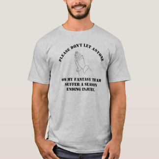 Prière pour le T-shirt redouté de blessure de fin