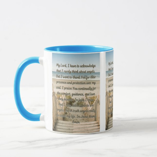 Prière pour les anges de Dieu Mug à deux tons (Gauche)