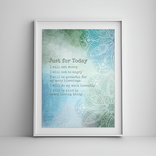Prière Reiki - 5 principes quotidiens Poster (Créateur téléchargé)