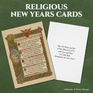 Prière religieuse du Nouvel An Chrétien Vintage