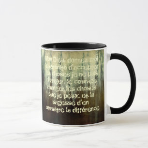 Prière sale de sérénité dans la tasse française