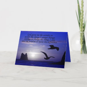prière sérénité bleu rester fort! carte