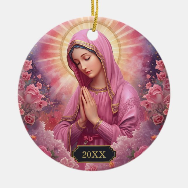 Prière Vierge Marie Ornements de Noël (Devant)