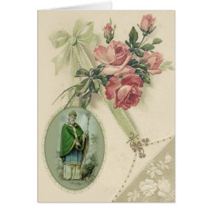 Prière vintage religieuse St. Patrick Shamrock