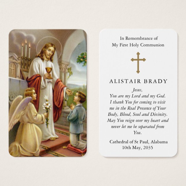 Prières de la première communion | Boy Communion 1 (Devant & derrière)