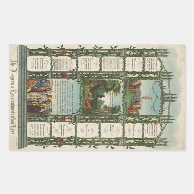 Prières et commandements de notre Sticker Seigneur (Devant)