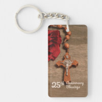 Priest 25th Ordination Anniversary Rose and Rosary