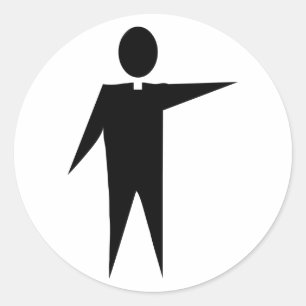 Priest 2 classic round sticker