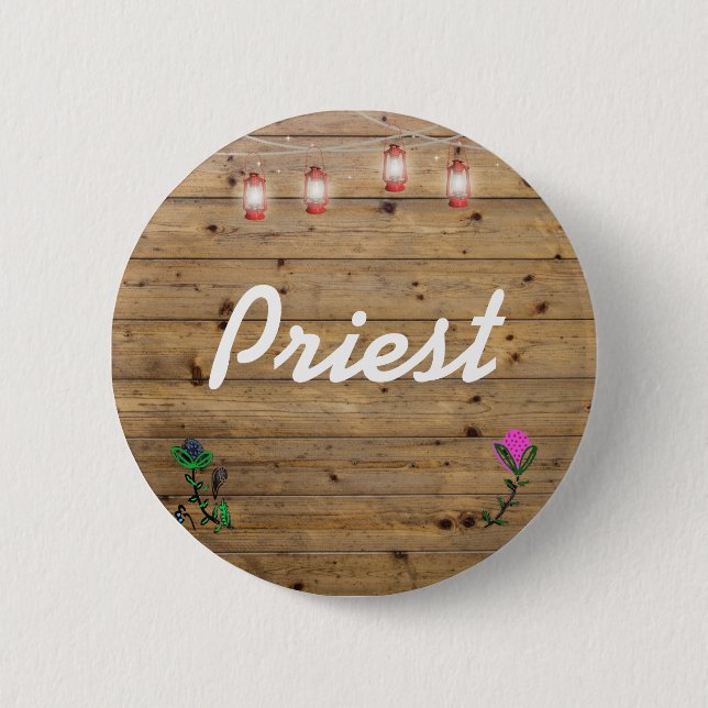 Priest 2 Inch Round Button (Front)