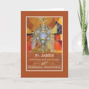 Priest 35th Ordination Anniversary Monstrance Host Card