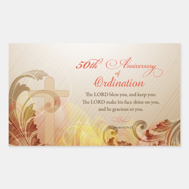 Priest, 50th Anniversary of Ordination Blessing Sticker (Front)